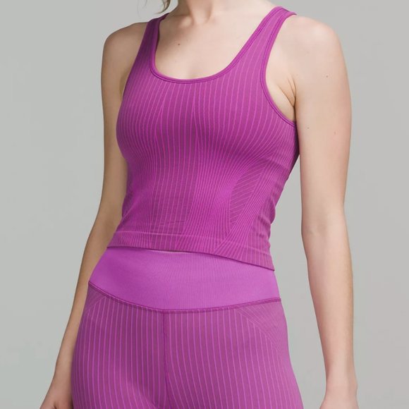 lululemon athletica Tops - NWT LULULEMON EBB TO STREET CROPPED TANK TOP Vintage Plum Purple 8